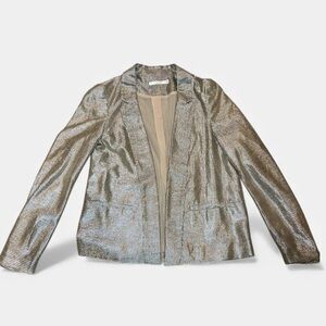 Chic Metallic Blazer Jacket Size 1